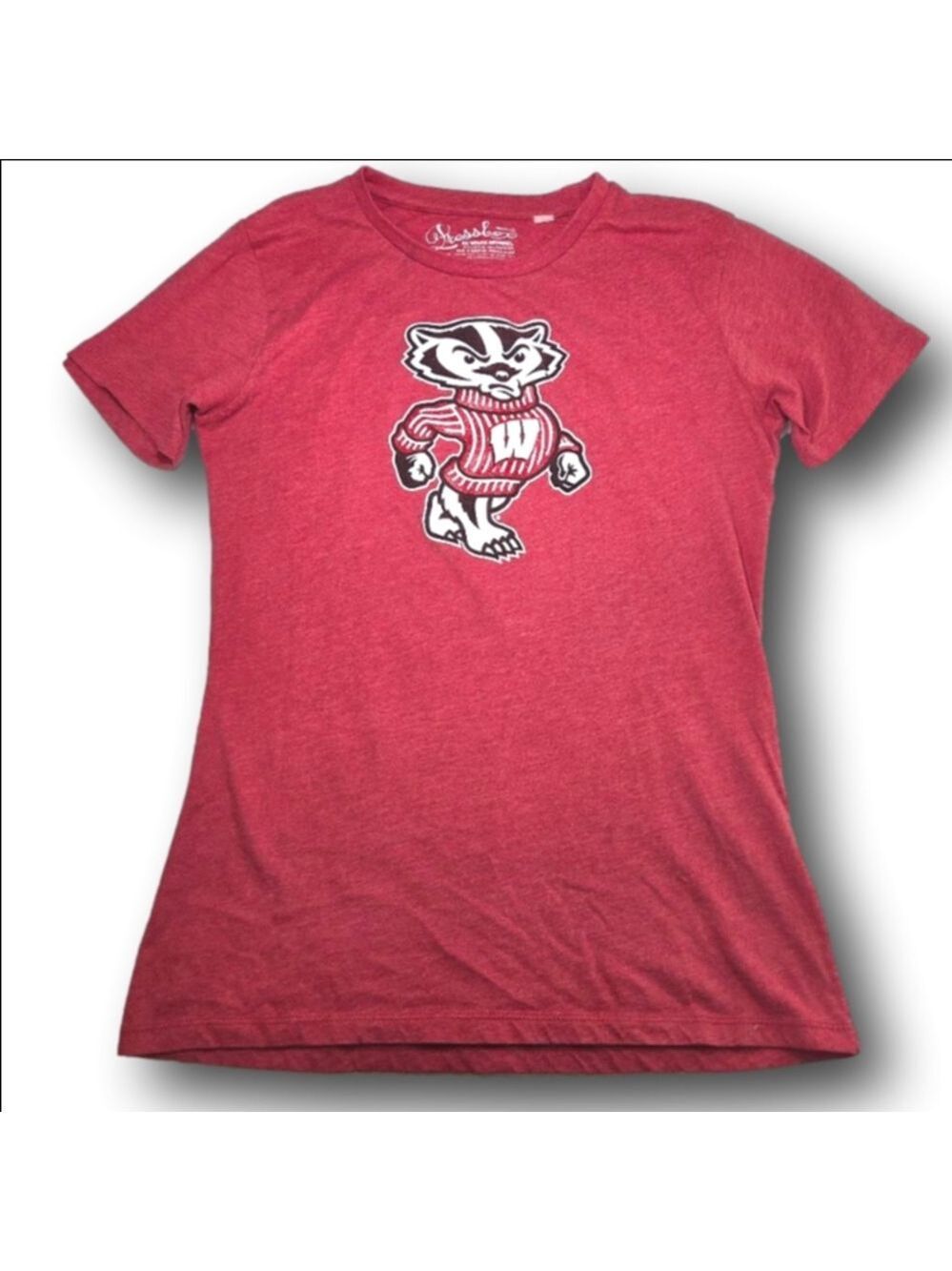 Women's Gressbox Red Wisconsin Badgers Short Sleeve Tee XL